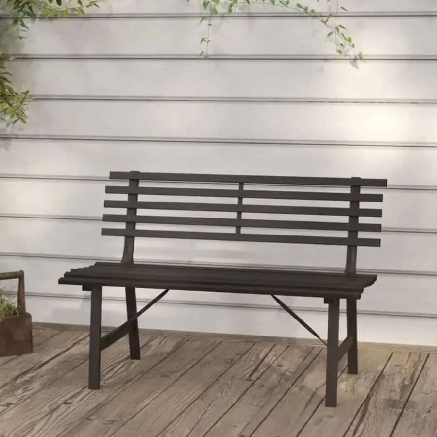 vidaXL - Tuinbank - Zwart - Staal - 110 cm