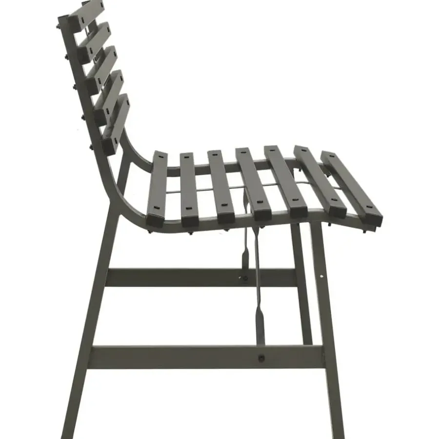 vidaXL - Tuinbank - Zwart - Staal - 110 cm