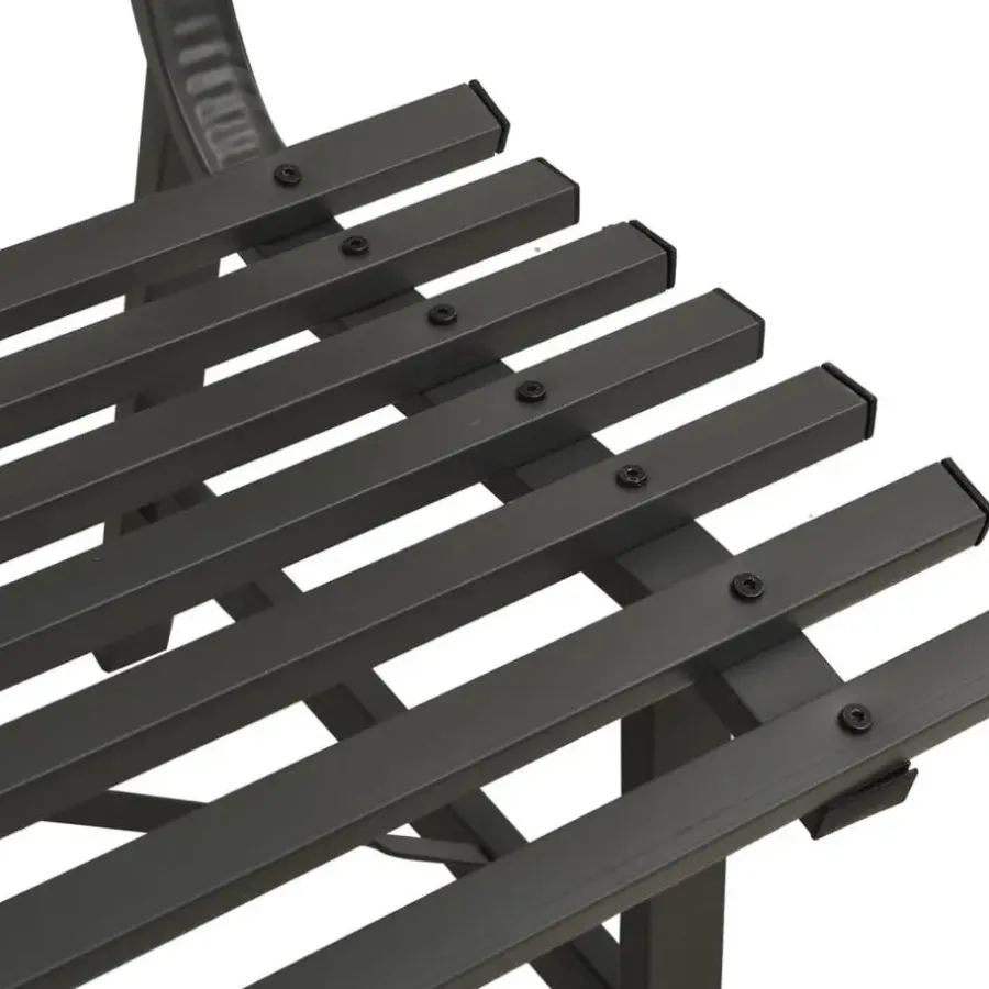vidaXL - Tuinbank - Zwart - Staal - 110 cm