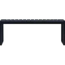 Tuinbanken-vidaXL - Tuinbank - Zwart - PS-plaat- 120.5 cm