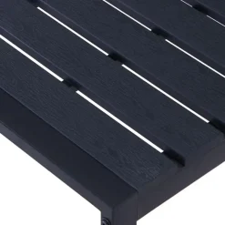 Tuinbanken-vidaXL - Tuinbank - Zwart - PS-plaat- 120.5 cm