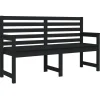 Tuinbanken-vidaXL - Tuinbank - Zwart - Grenenhout - 159.5 x 48 x 91.5 cm
