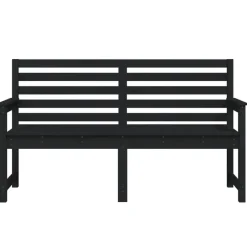 Tuinbanken-vidaXL - Tuinbank - Zwart - Grenenhout - 159.5 x 48 x 91.5 cm