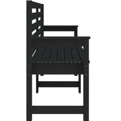 Tuinbanken-vidaXL - Tuinbank - Zwart - Grenenhout - 159.5 x 48 x 91.5 cm