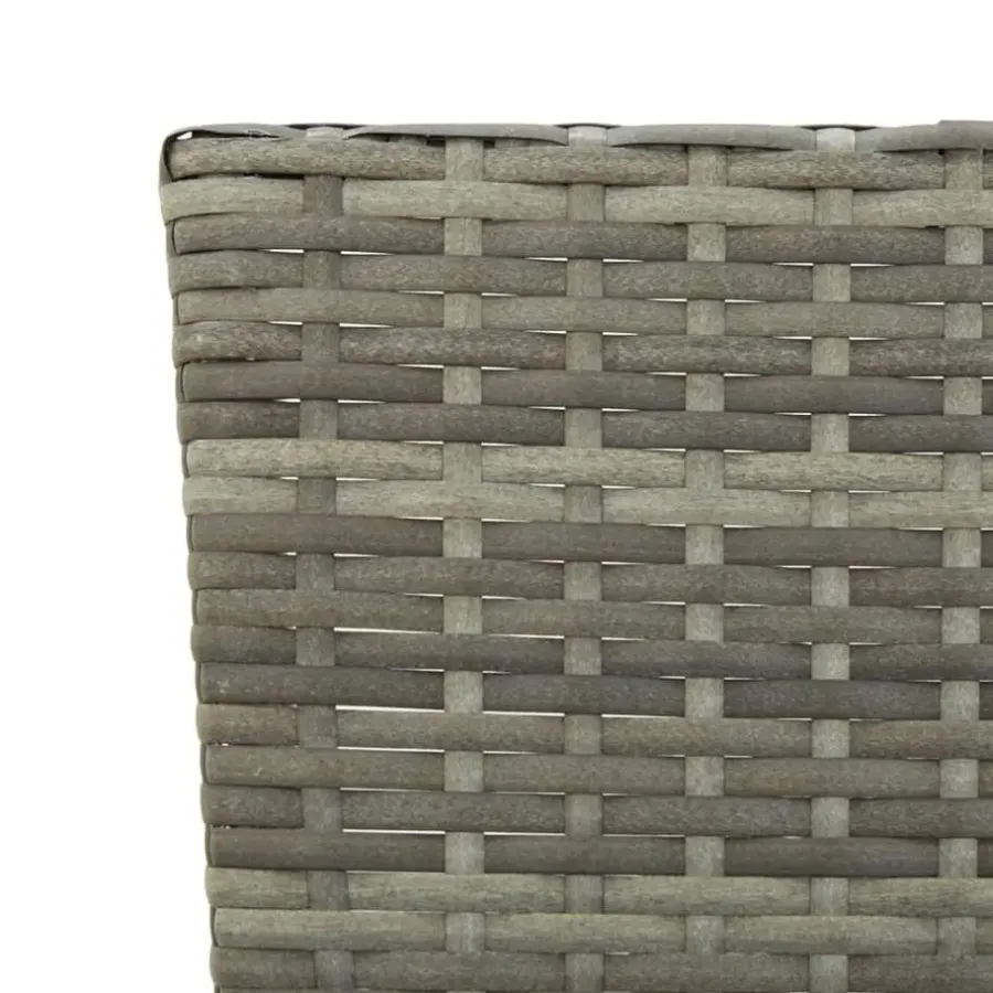 Tuinbanken-vidaXL - Tuinbank 2-in-1 - Grijs - Poly rattan -176 cm - Met kussens
