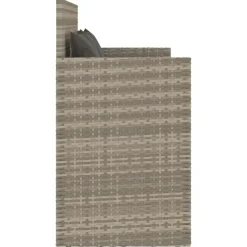 Loungebanken-vidaXL - Tuinbank met kussens - Lichgrijs - Poly rattan - 120x50x90.5 cm