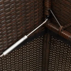 vidaXL - Tuinbank met kussens - Bruin - Poly rattan - 120x50x90.5 cm