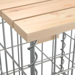 vidaXL - Tuinbank schanskorfontwerp - Massief grenenhout - 122x71x65,5 cm