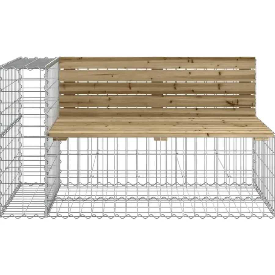 vidaXL - Tuinbank schanskorfontwerp - Geïmpregneerd grenenhout - 122x71x65,5 cm