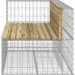 vidaXL - Tuinbank schanskorfontwerp - Geïmpregneerd grenenhout - 122x71x65,5 cm