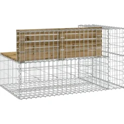 vidaXL - Tuinbank schanskorfontwerp - Geïmpregneerd grenenhout - 122x71x65,5 cm
