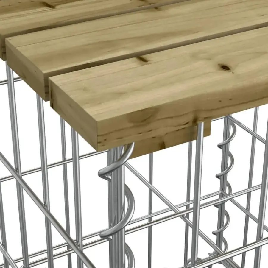 vidaXL - Tuinbank schanskorfontwerp - Geïmpregneerd grenenhout - 122x71x65,5 cm