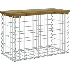 Tuinbanken-vidaXL - Tuinbank schanskorfontwerp - Geïmpregneerd grenenhout - 63x31.5x42 cm