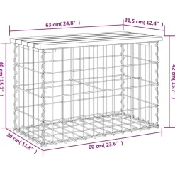 Tuinbanken-vidaXL - Tuinbank schanskorfontwerp - Geïmpregneerd grenenhout - 63x31.5x42 cm