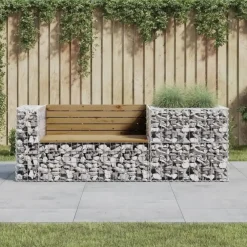vidaXL - Tuinbank schanskorfontwerp - Geïmpregneerd grenenhout - 192x71x65,5 cm