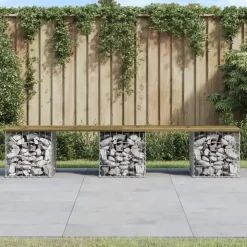 Tuinbanken-vidaXL - Tuinbank schanskorfontwerp - Geïmpregneerd grenenhout - 203x44x42 cm