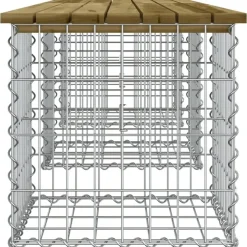 Tuinbanken-vidaXL - Tuinbank schanskorfontwerp - Geïmpregneerd grenenhout - 203x44x42 cm