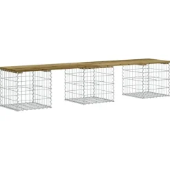 Tuinbanken-vidaXL - Tuinbank schanskorfontwerp - Geïmpregneerd grenenhout - 203x44x42 cm