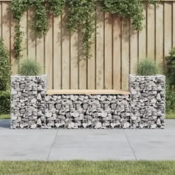 vidaXL - Tuinbank schanskorfontwerp - Massief grenenhout - 183x41x60,5 cm