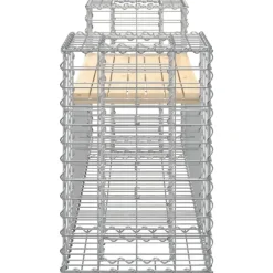 vidaXL - Tuinbank schanskorfontwerp - Massief grenenhout - 183x41x60,5 cm
