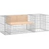 vidaXL - Tuinbank schanskorfontwerp - Massief grenenhout - 192x71x65,5 cm