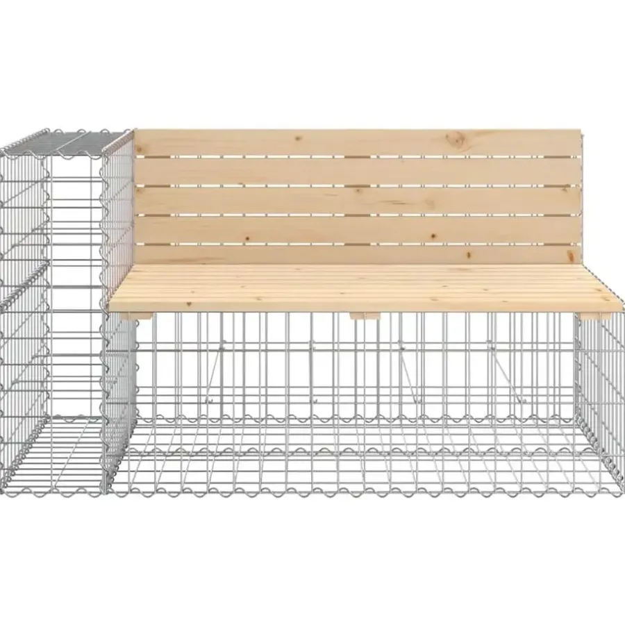 vidaXL - Tuinbank schanskorfontwerp - Massief grenenhout - 192x71x65,5 cm