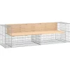Tuinbanken-vidaXL - Tuinbank schanskorfontwerp - Massief grenenhout - 244x71x65,5 cm