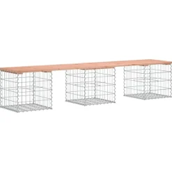 vidaXL - Tuinbank schanskorfontwerp - Massief douglashout - 203x44x42 cm