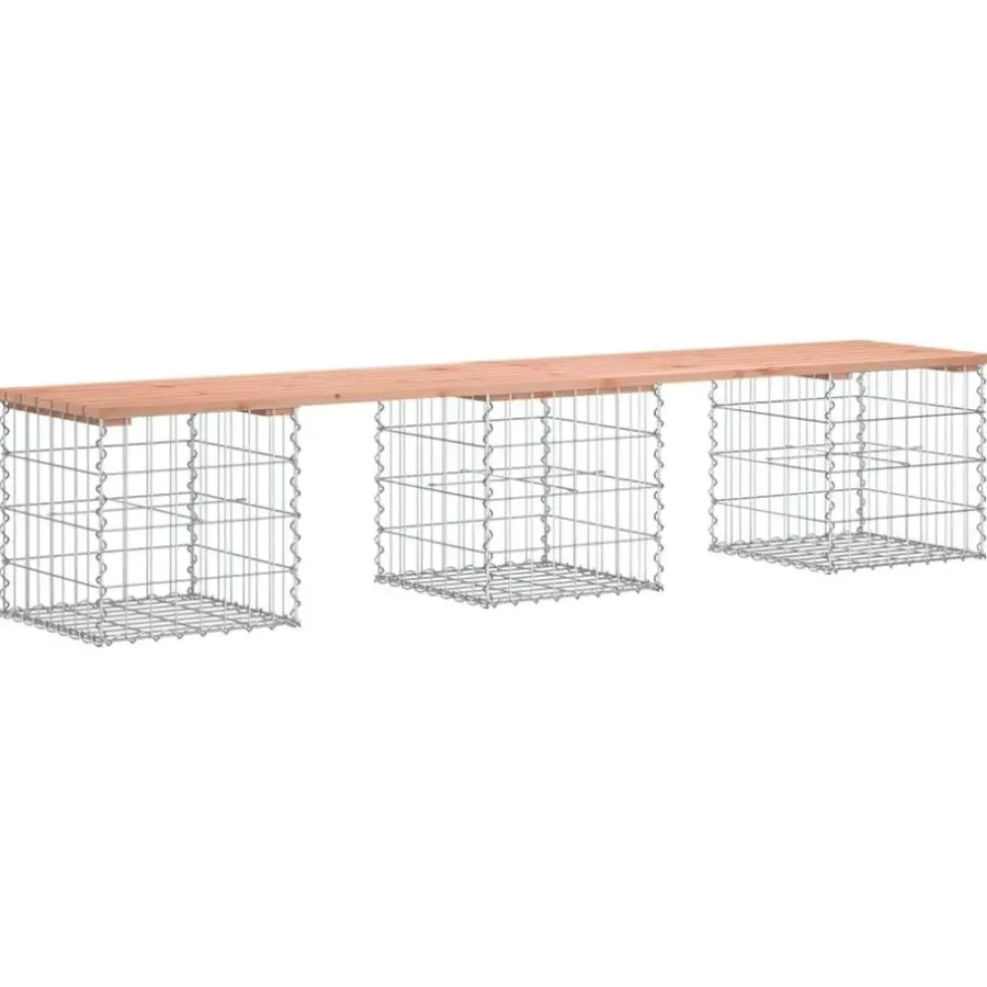 vidaXL - Tuinbank schanskorfontwerp - Massief douglashout - 203x44x42 cm