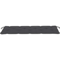 Tuinbanken-vidaXL - Tuinbank stapelbaar met antraciet kussen - Teakhout - 159x57.5x90 cm