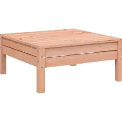 Loungebanken-vidaXL - Tuinbank 2-zits - Bruin - Hout - Met kussens en voetenbank