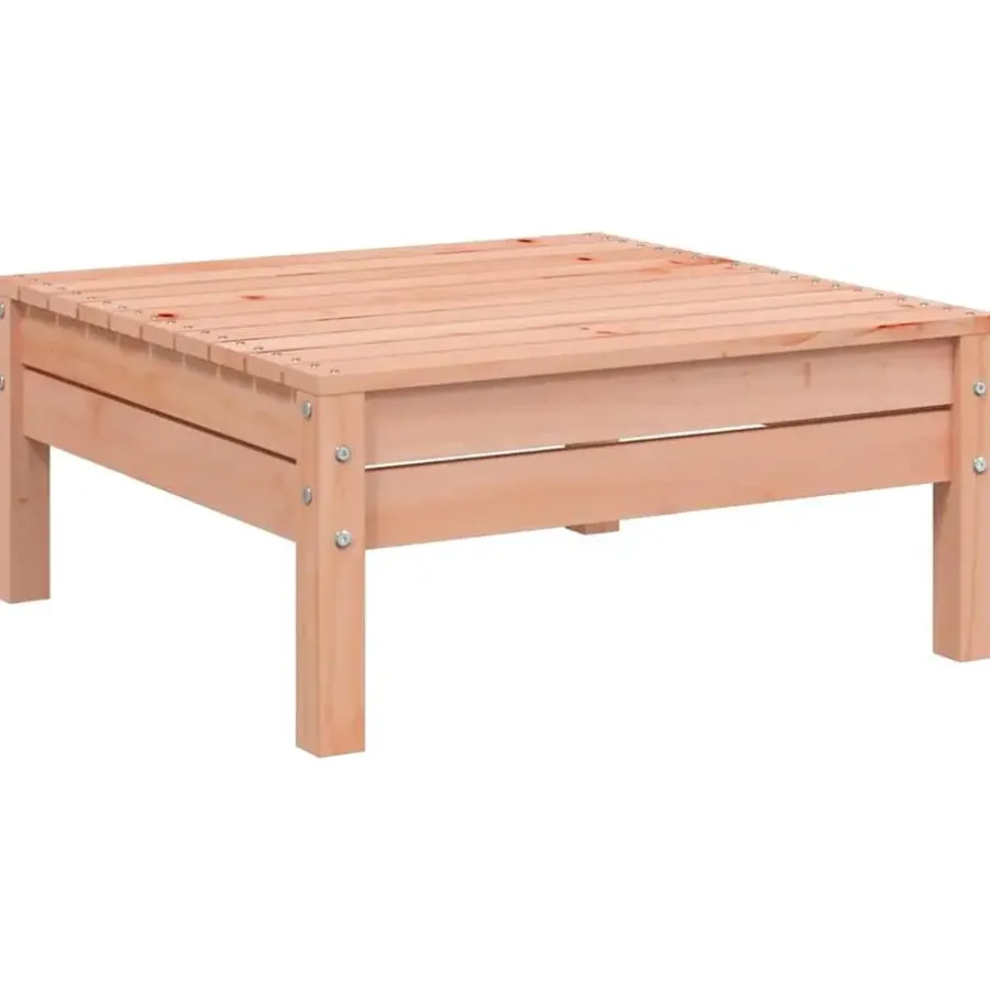 Loungebanken-vidaXL - Tuinbank 2-zits - Bruin - Hout - Met kussens en voetenbank