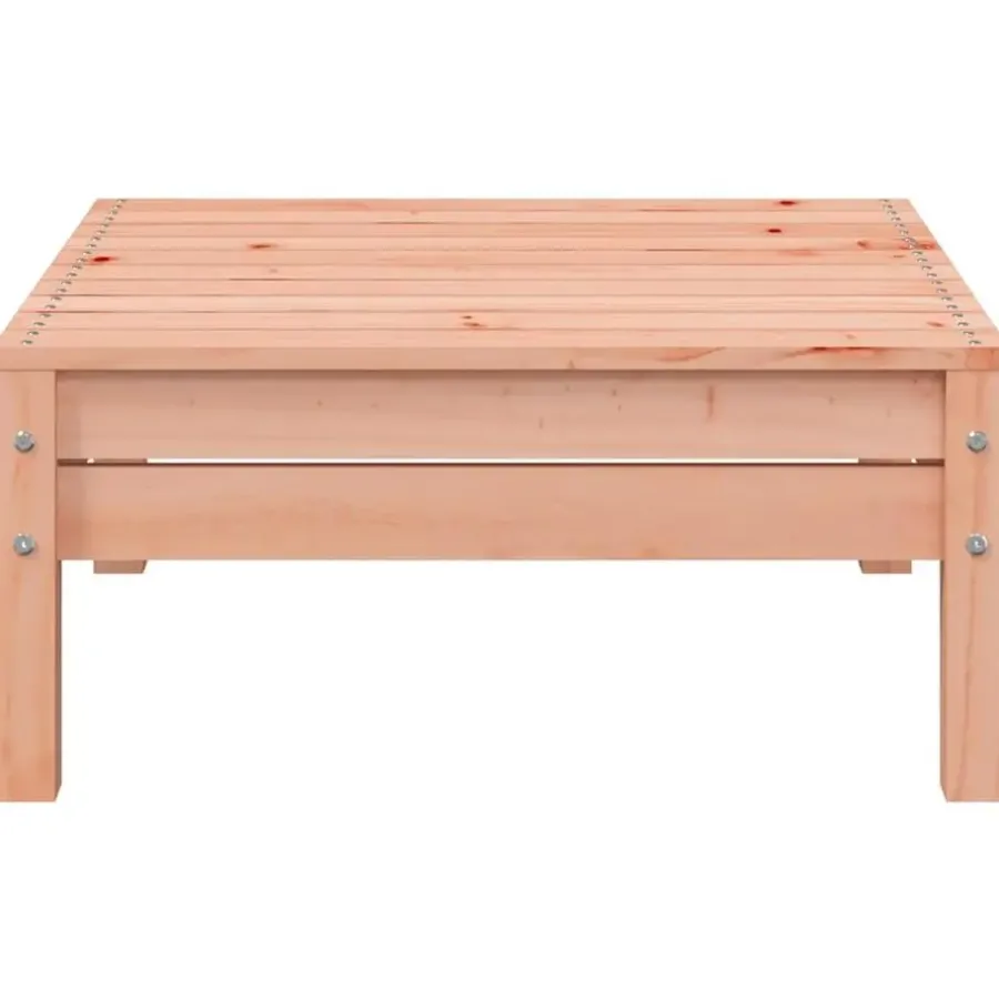 Loungebanken-vidaXL - Tuinbank 2-zits - Bruin - Hout - Met kussens en voetenbank