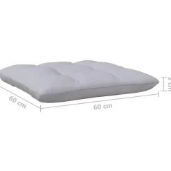 Loungebanken-vidaXL - Tuinbank 2-zits- Grijs - Grenenhout - Met kussens