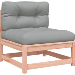 Palletbanken-vidaXL - Tuinbank zonder armleuningen - Bruin - Hout - Met kussens en voetenbank