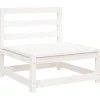 Loungeset Elementen-vidaXL - Tuinbank zonder armleuningen - Wit - Grenenhout - 70x70 67 cm