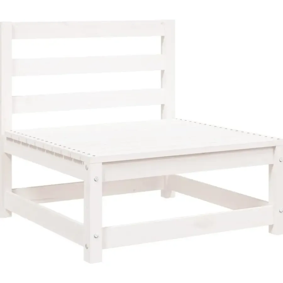 Loungeset Elementen-vidaXL - Tuinbank zonder armleuningen - Wit - Grenenhout - 70x70 67 cm