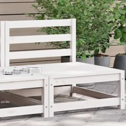 Loungeset Elementen-vidaXL - Tuinbank zonder armleuningen - Wit - Grenenhout - 70x70 67 cm