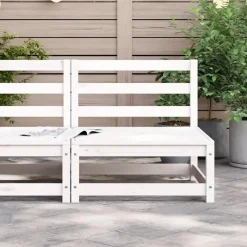 Loungeset Elementen-vidaXL - Tuinbank zonder armleuningen - Wit - Grenenhout - 70x70 67 cm