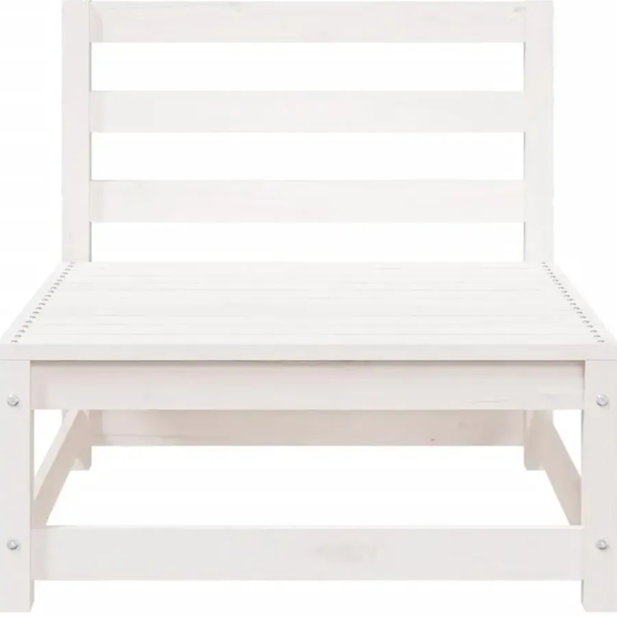 Loungeset Elementen-vidaXL - Tuinbank zonder armleuningen - Wit - Grenenhout - 70x70 67 cm