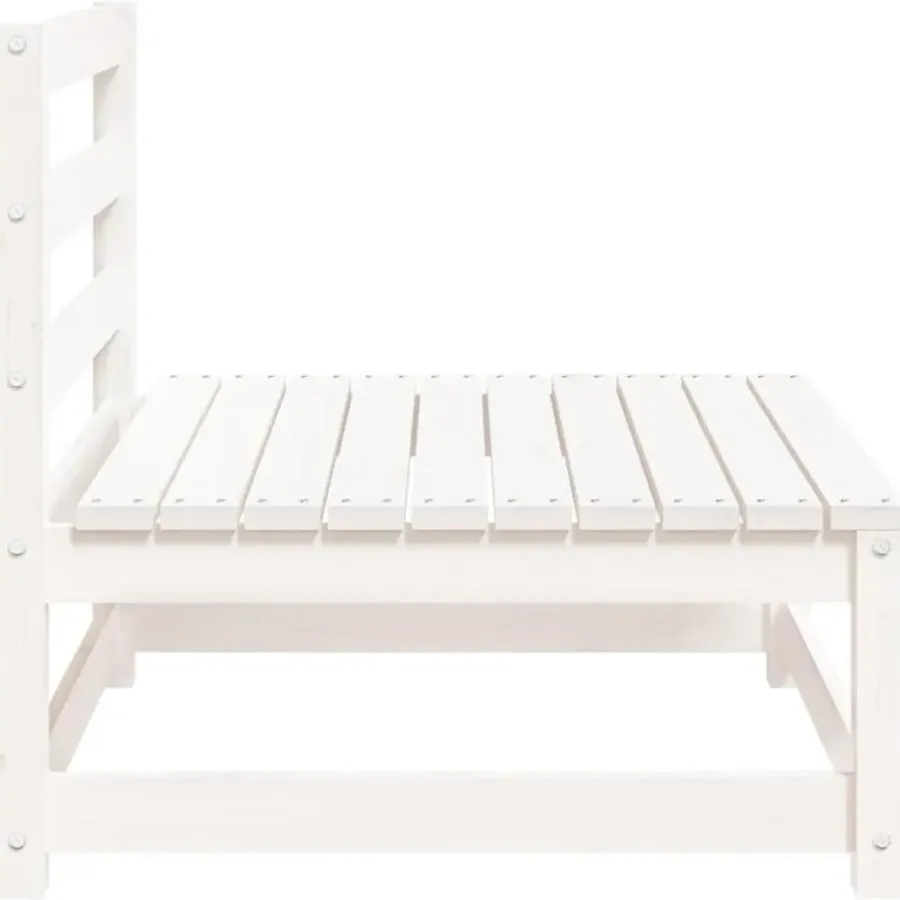 Loungeset Elementen-vidaXL - Tuinbank zonder armleuningen - Wit - Grenenhout - 70x70 67 cm