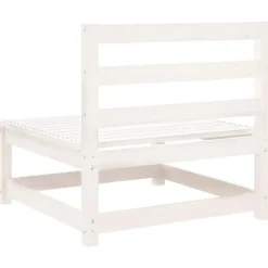 Loungeset Elementen-vidaXL - Tuinbank zonder armleuningen - Wit - Grenenhout - 70x70 67 cm