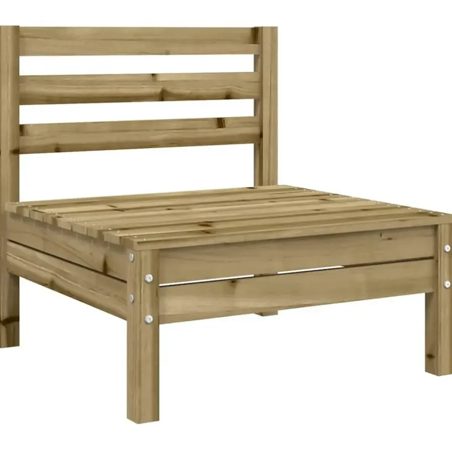 vidaXL - Tuinbank zonder armleuningen - Bruin - Hout - Met kussens