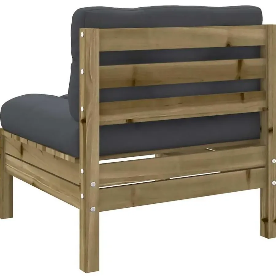Tuinbanken-vidaXL - Tuinbanken zonder armleuninge - Bruin - Hout - 2 stuks