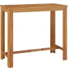 vidaXL - Tuinbartafel - Bruin - Massief acaciahout - 120 x 60 x 105 cm