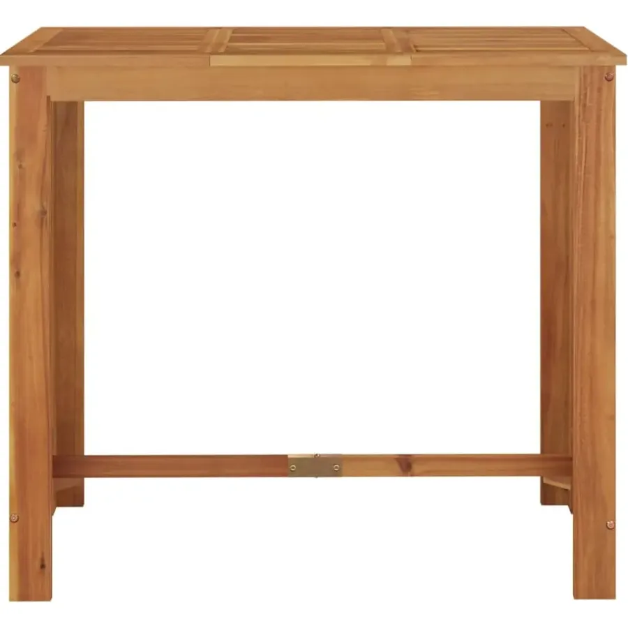vidaXL - Tuinbartafel - Bruin - Massief acaciahout - 120 x 60 x 105 cm