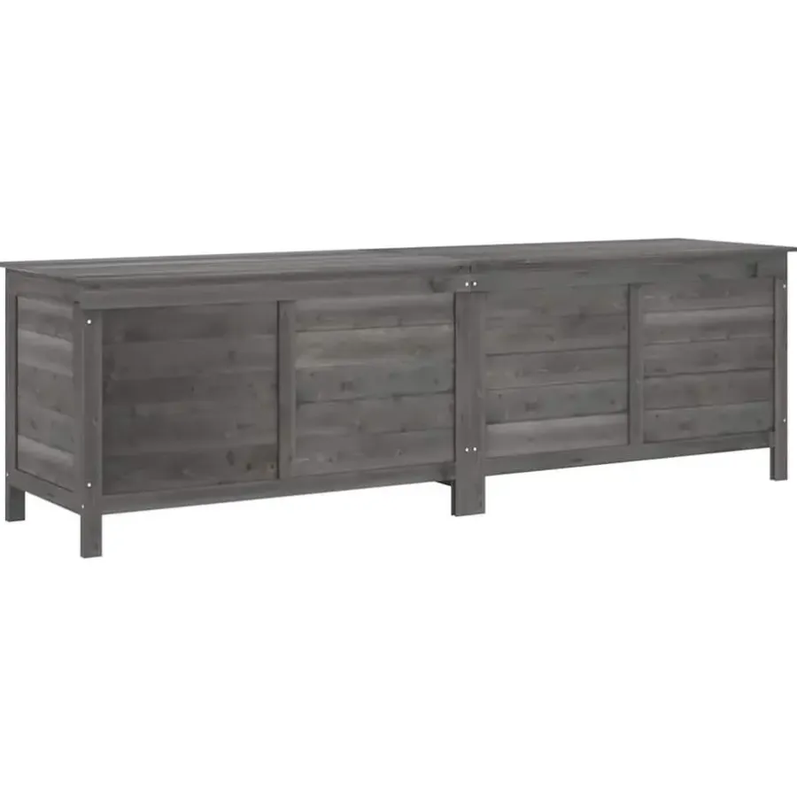 Kussenboxen-vidaXL - Tuinbox - Antraciet - Bewerkt hout