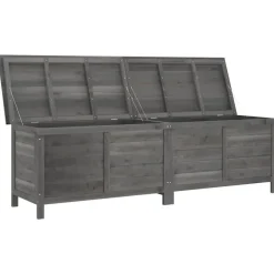 Kussenboxen-vidaXL - Tuinbox - Antraciet - Bewerkt hout