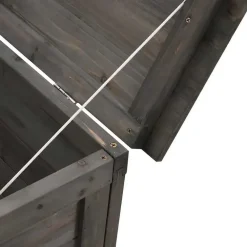 Kussenboxen-vidaXL - Tuinbox - Antraciet - Bewerkt hout