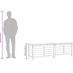 Kussenboxen-vidaXL - Tuinbox - Antraciet - Bewerkt hout